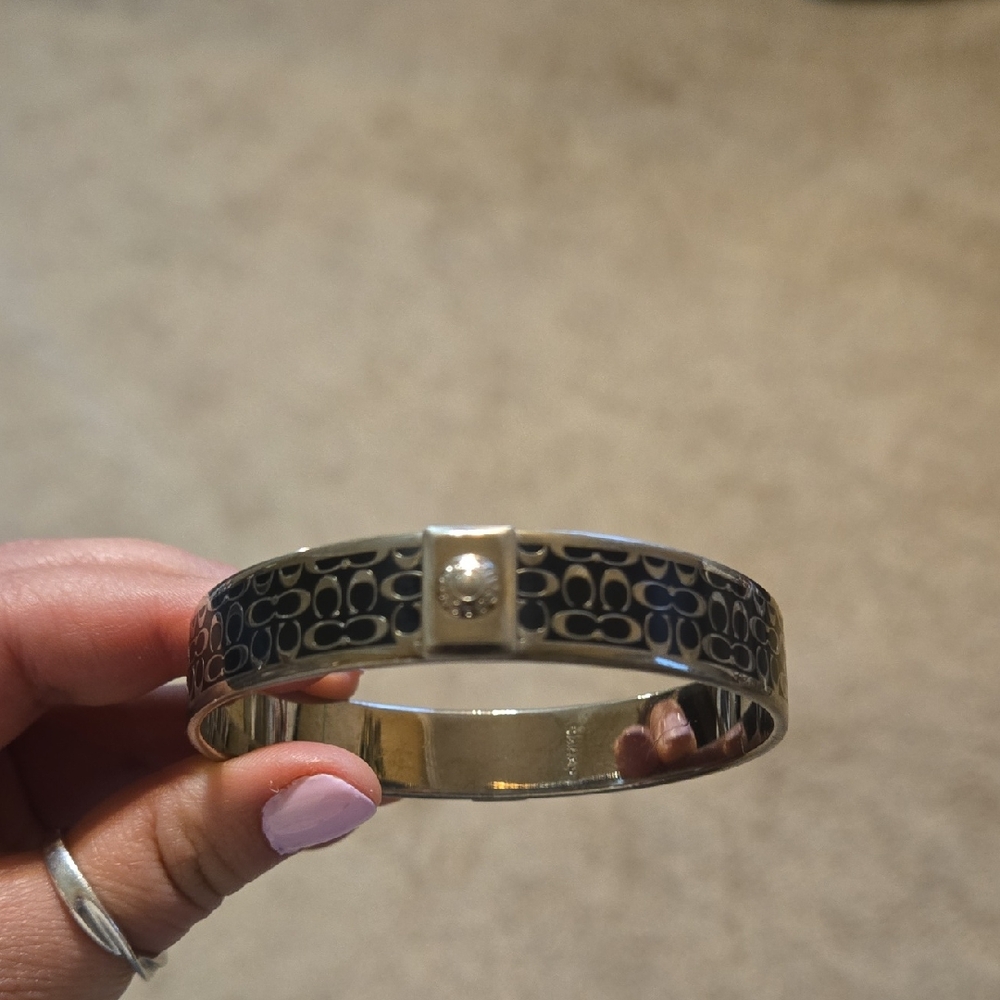 Coach Black and Silver Bracelet